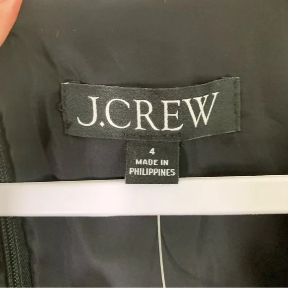 J.Crew Black Scoopneck resume dress in stretch linen blend 4 NWT - Picture 4 of 10